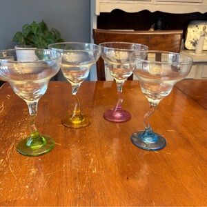 Colorful Stemmed Glass Set